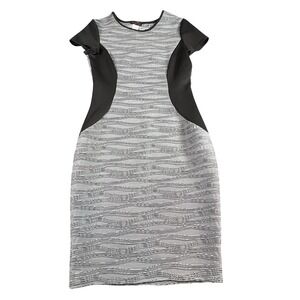 Double Click Dress M Gray Black Colorblock Fairy‎ Whimsigoth Minimalist Textured